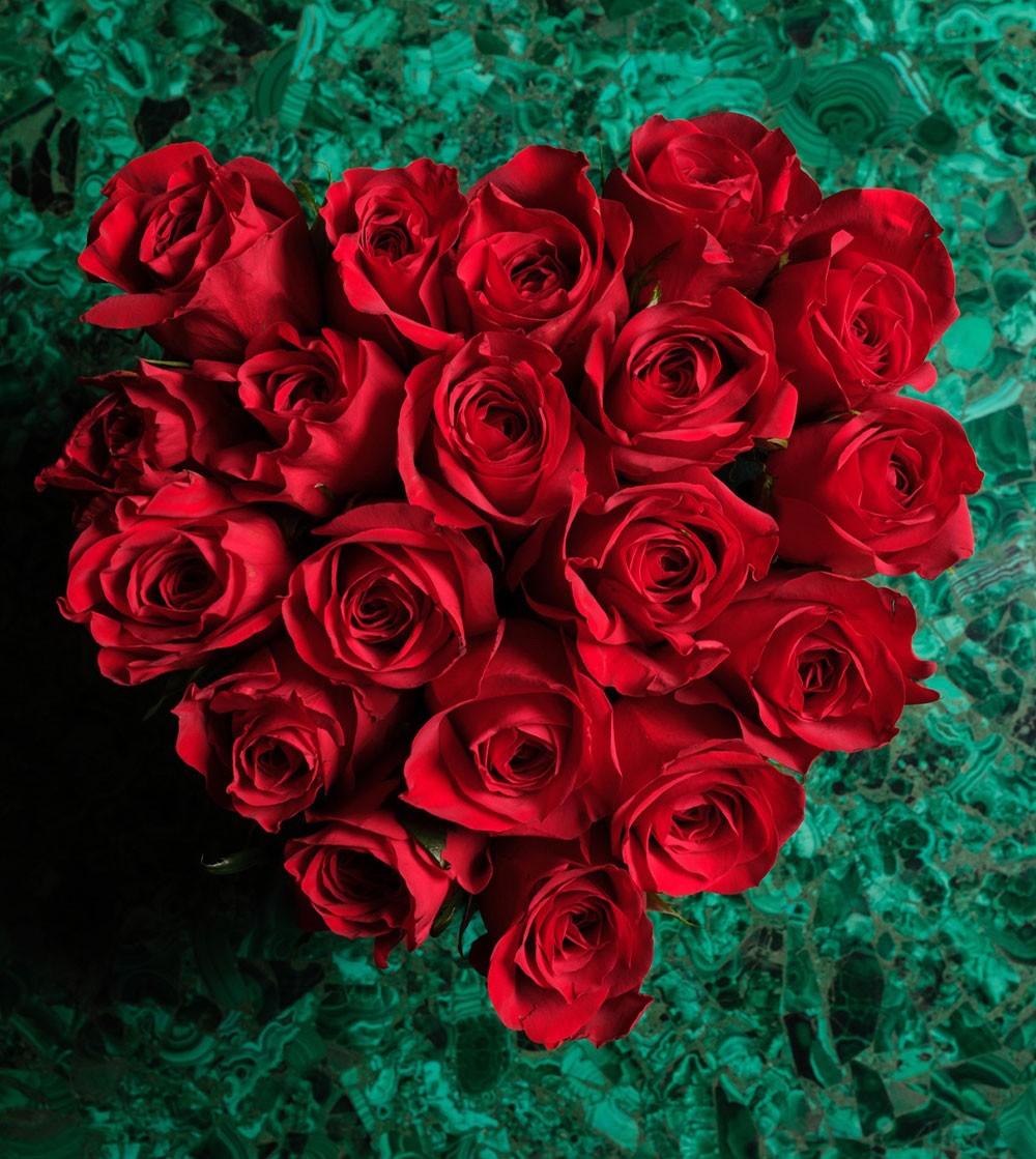 arte-e-fiori-Flower box cuore solo rose