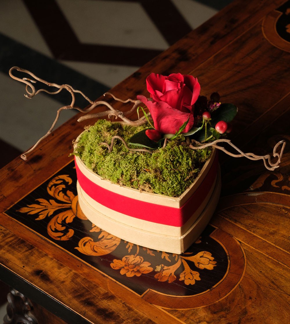 arte-e-fiori-Flower Box cuore