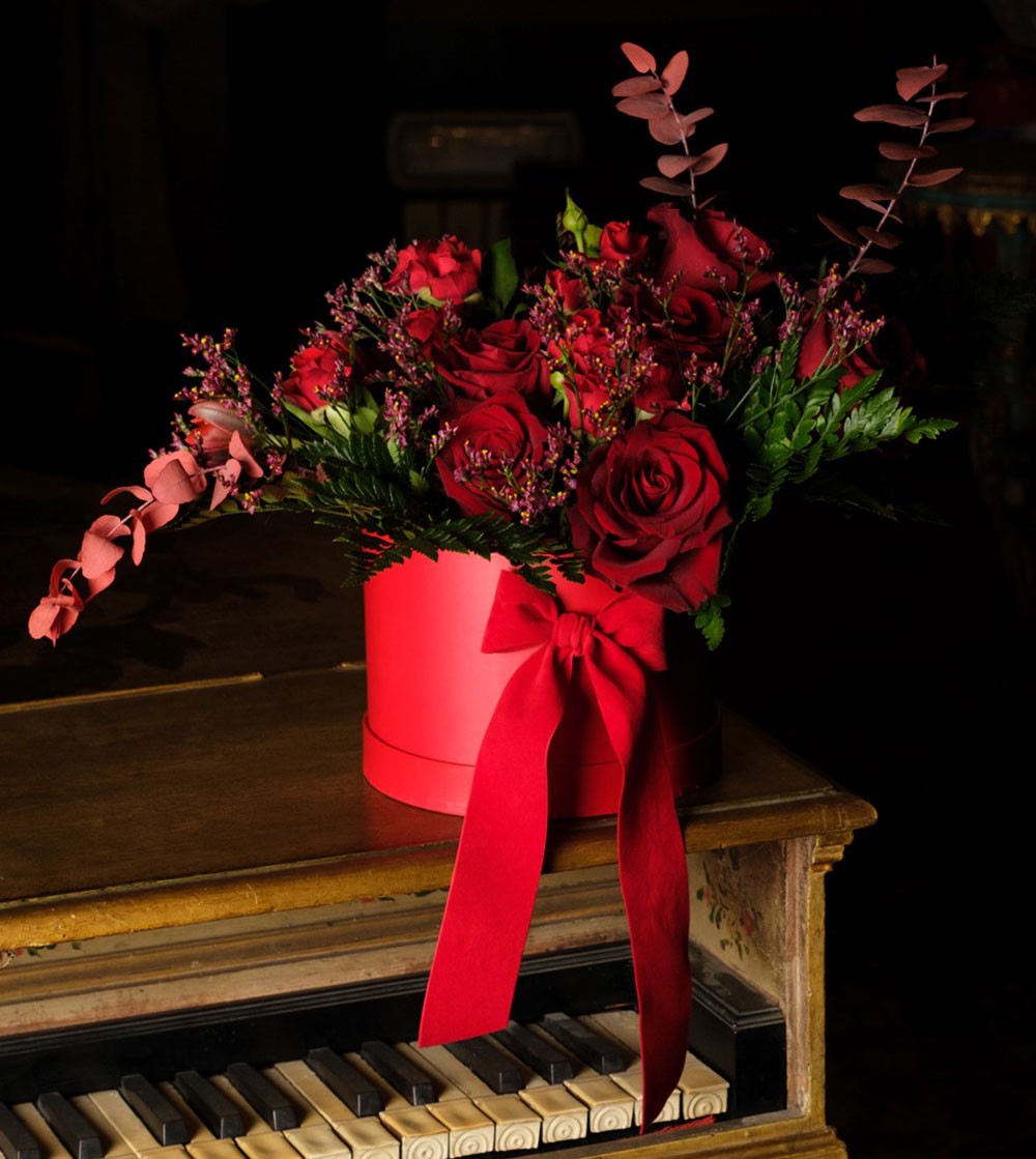 arte-e-fiori-Flower Box Rouge