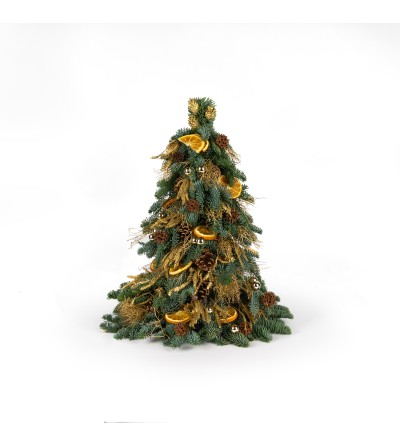 Decorated natural spruce