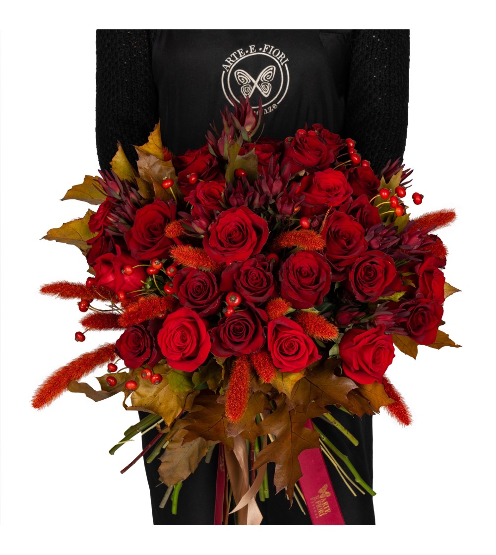 arte-e-fiori-Bouquet con 35 rose